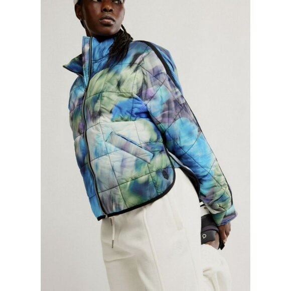 Free People $228 Pippa Printed Packable Quilted Puffer Jacket Small NWT - Picture 3 of 10